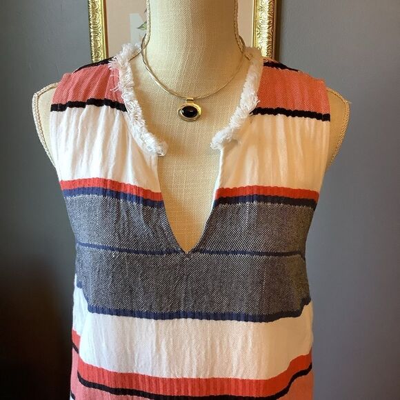 Chelsea & Theodore Striped Fringed Dress - Picture 2 of 6